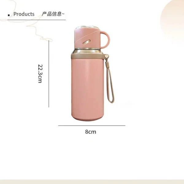 茶水分离双盖两用杯800ml